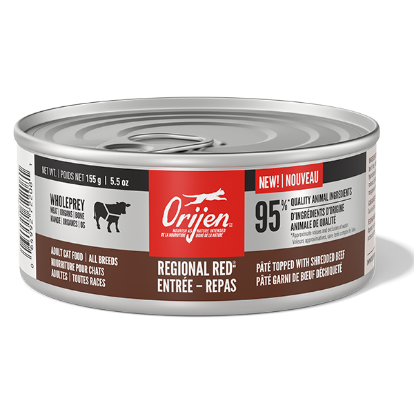 *S.O. - Up to 2 Week Wait* Champion Foods - Orijen REGIONAL RED Entrée Wet Cat Food - 155GM (5.5oz)