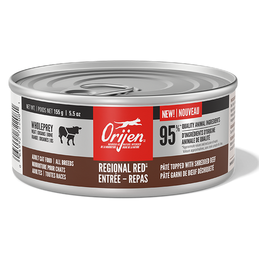 *S.O. - Up to 2 Week Wait* Champion Foods - Orijen REGIONAL RED Entrée Wet Cat Food - 155GM (5.5oz)