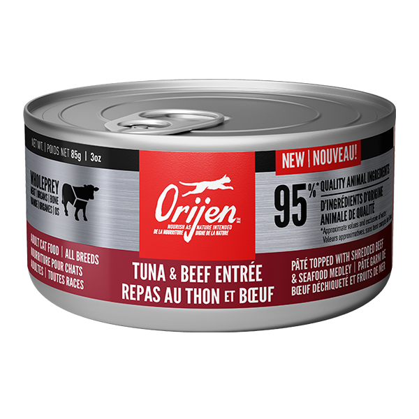 *S.O. - Up to 2 Week Wait* Champion Foods - Orijen TUNA and BEEF Entrée Wet Cat Food - 85GM (3oz)