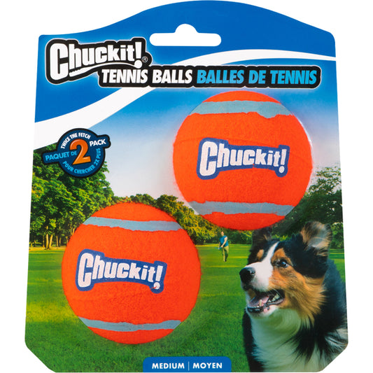 Chuckit! - Tennis Balls Dog Toy - MEDIUM - 7CM (2.75in) - 2PK