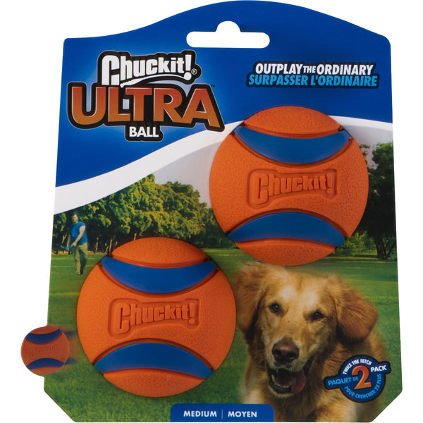 Chuckit! - Ultra Ball Float Dog Toy - MEDIUM - 6.5CM (2.55in) - 2PK