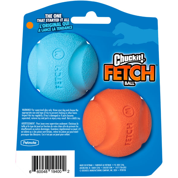 Chuckit! - Fetch Ball Dog Toy - MEDIUM - 6.5CM (2.5in) - 2PK