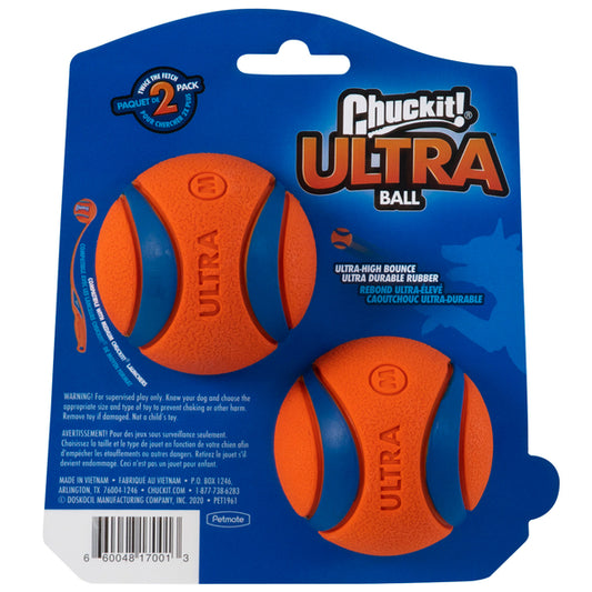 Chuckit! - Ultra Ball Float Dog Toy - MEDIUM - 6.5CM (2.55in) - 2PK
