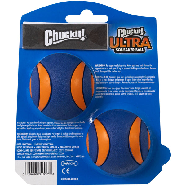 Chuckit! - Ultra Squeaker Ball Dog Toy - SMALL - 5CM (2in) - 2PK