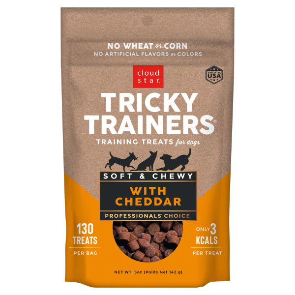 *S.O. - Up to 2 Week Wait* Cloud Star - Chewy Tricky Trainer CHEDDAR Dog Treat - 142GM (5oz)