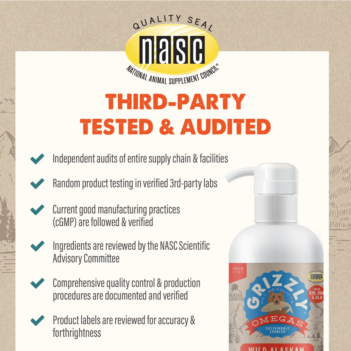 Cloud Star - Grizzly Salmon Plus Oil Liquid Supplement - 473ML (16oz)