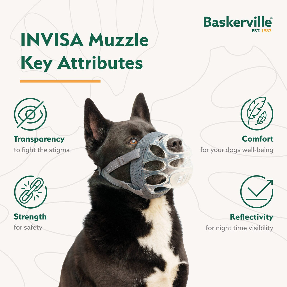 *PREORDER* Company of Animals - Baskerville Invisa Muzzle - Size 5