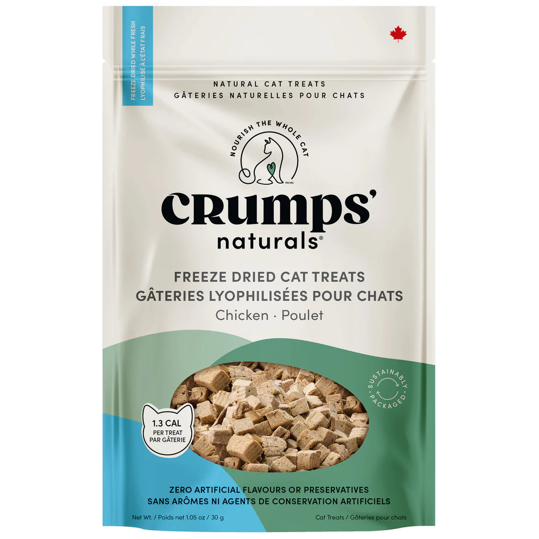 *S.O. - Up to 2 Week Wait* Crumps' Naturals - Freeze-Dried CHICKEN Cat Treat - 30GM (1.05oz)