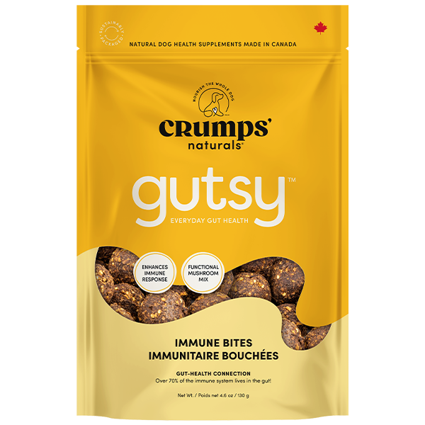 Crumps' Naturals - Gutsy IMMUNE Bites Dog Treat - 130GM (4.6oz)