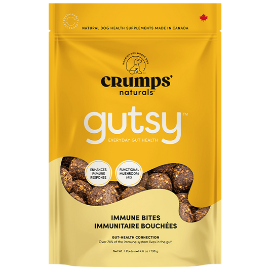 Crumps' Naturals - Gutsy IMMUNE Bites Dog Treat - 130GM (4.6oz)