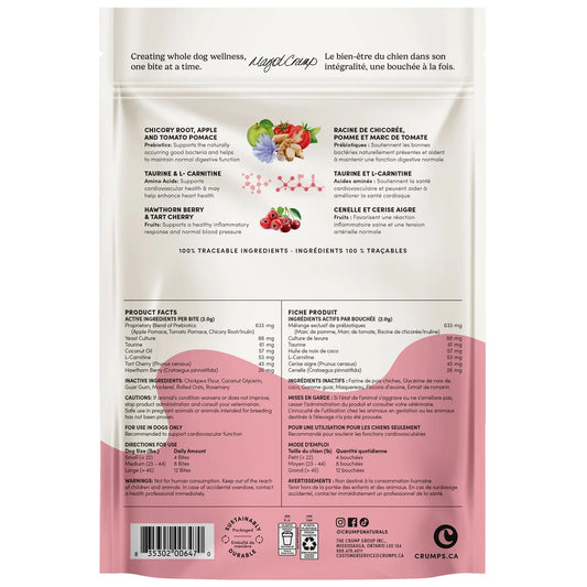 Crumps' Naturals - Gutsy HEART Healthy Bites Dog Treat - 190GM (6.7oz)