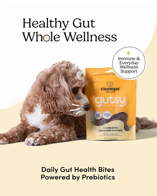 Crumps' Naturals - Gutsy IMMUNE Bites Dog Treat - 130GM (4.6oz)