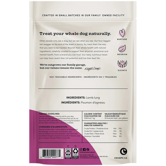 Crumps' Naturals - LAMB Chops Dog Treat - 110GM (3.9oz)
