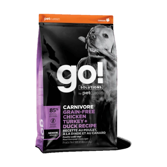 Petcurean - GO! Carnivore GF CHICKEN TURKEY DUCK SENIOR Dry Dog Food