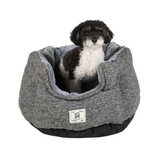Dog Gone Smart, Chill Kuzzi FIR Round Bed, GREY, 76.2 x 76.2 x 33CM (30x30x13in)