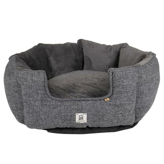 Dog Gone Smart - Chill Kuzzi FIR Round Bed - GREY - 58.5 x 58.5 x 33CM (23x23x12in)