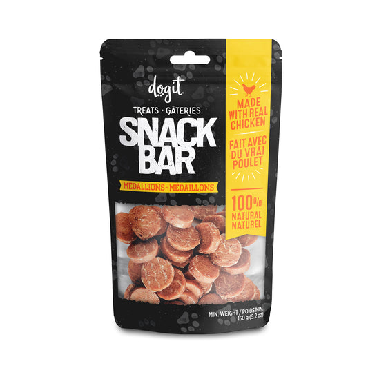 Dogit - Snack Bar Treats Dog Treat - CHICKEN Medallions - 150GM (5.2oz)