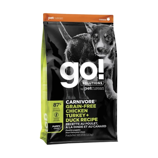 Petcurean - GO! Carnivore GF CHICKEN TURKEY DUCK Dry PUPPY Food
