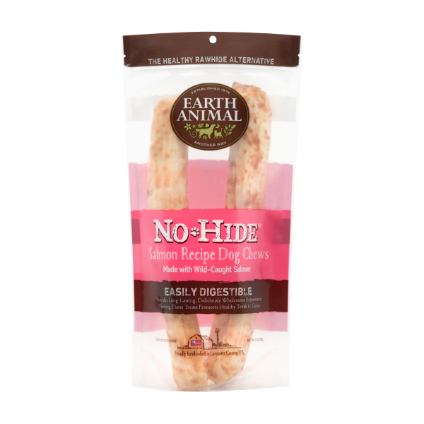 *S.O. - Up to 2 Week Wait* Earth Animal - Dog No Hide Chew - Wild Caught SALMON Dog Chew - LARGE - 198GM (7oz) - 2PK