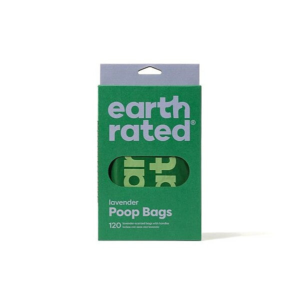 *S.O. - Up to 2 Week Wait* Earth Rated - Handle Poop Bags - LAVENDER - 120 Bags