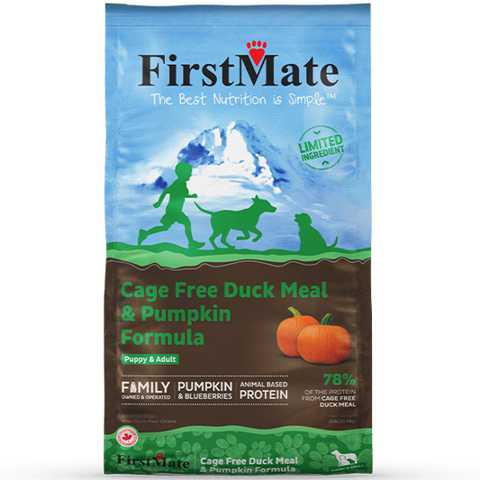 FirstMate - GF LID DUCK and PUMPKIN Dry Dog Food - 11.4KG (25lb)