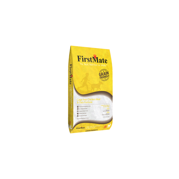 FirstMate - Grain Friendly Cage Free CHICKEN Meal & OATS Dry Dog Food - 11.4KG (25lb)