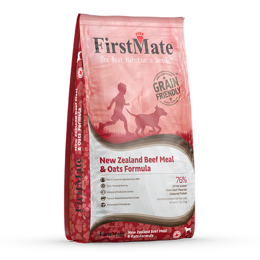 FirstMate - Grain Friendly NEW ZEALAND BEEF and OATS Dry Dog Food - 11.4KG (25lb)