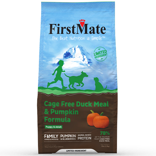 FirstMate - LID GF DUCK and PUMPKIN Dry Dog Food - 2.3KG (5lb)