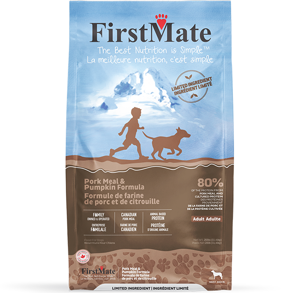 FirstMate - LID PORK & PUMPKIN Dry Dog Food - 11.4KG (25lb)