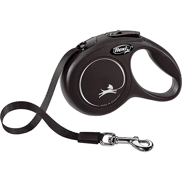 *S.O. - Up to 2 Week Wait* Flexi - Classic Tape Flexi Dog Leash - BLACK - XSMALL - 3M