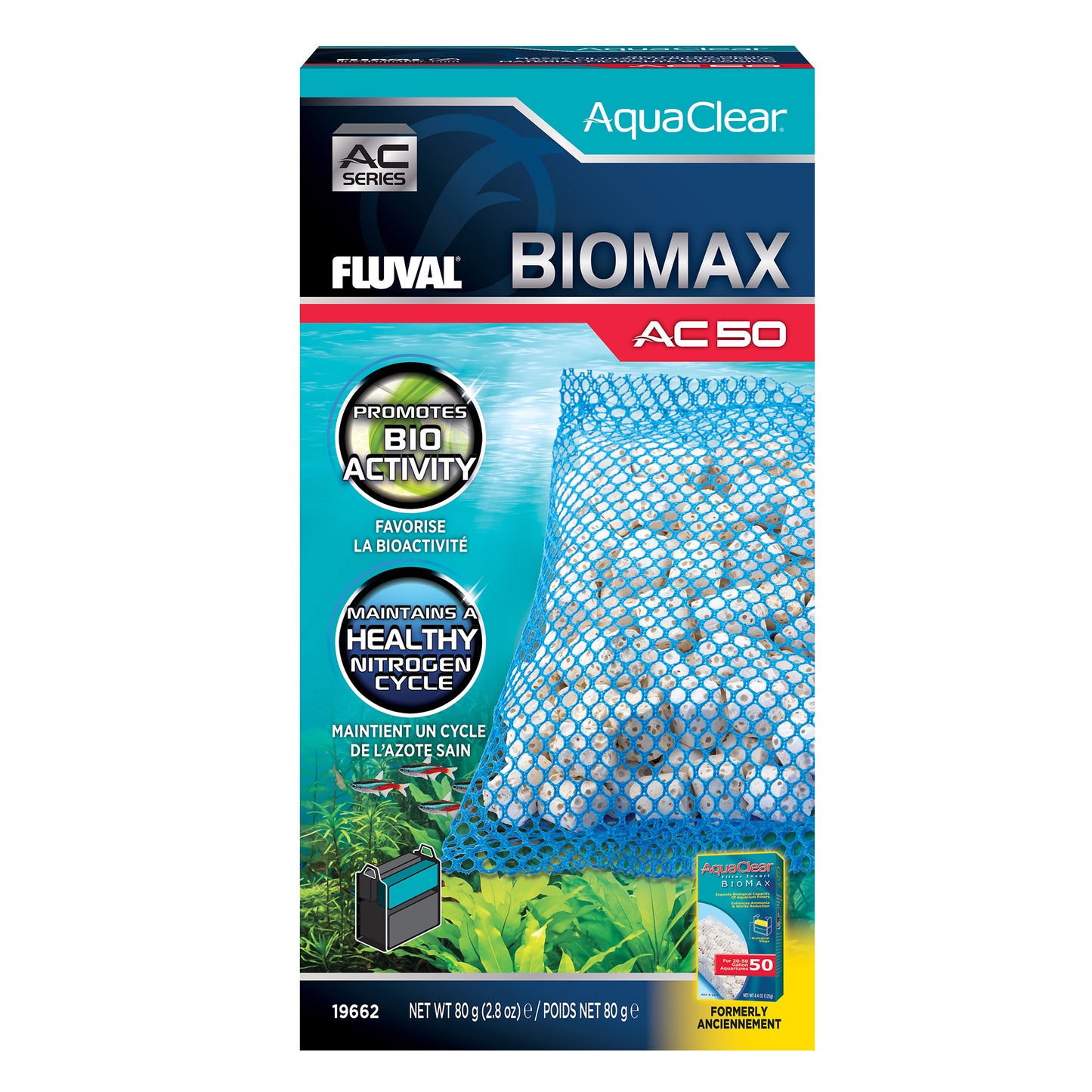 *PREORDER* Fluval - BIOMAX for Aquaclear AC50 Power Filter - 80GM (2.8oz)