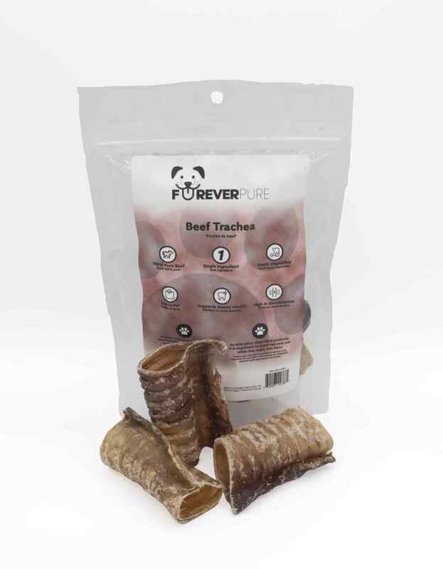 Furever Pure, BEEF TRACHEA Bites Dog Chew, 7.5-15CM (3-6in), 2-4PK