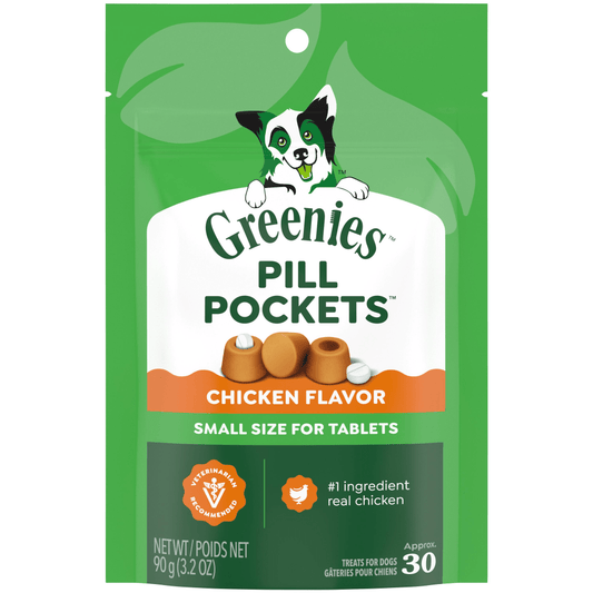 Greenies - Canine Pill Pockets CHICKEN Dog Treat - 91GM (3.2oz) - 30 Tabs