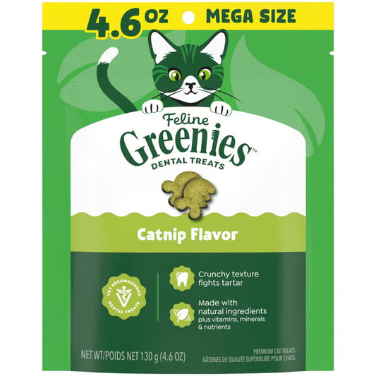 Greenies - Cat Dental CATNIP Flavour Cat Treats - 130GM (4.6oz)