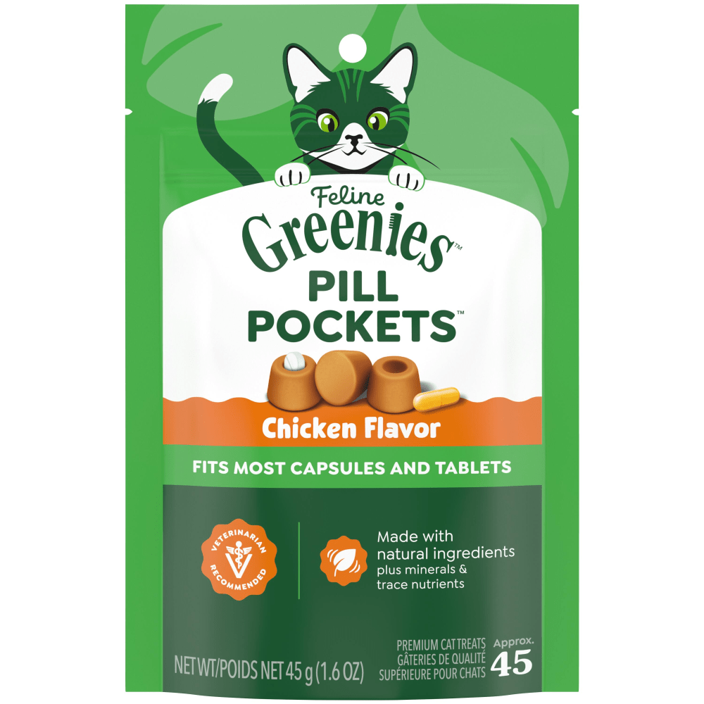 Greenies - Pill Pockets CHICKEN Cat Treat - 45GM (1.6oz)