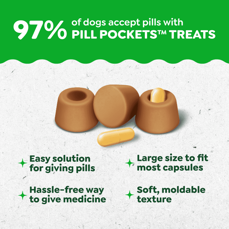 Greenies - Canine Pill Pockets CHICKEN Dog Treat - 224GM (7.9oz) - 30 Caps