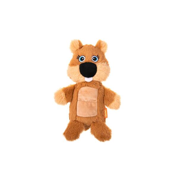 Growl, Belly Boomerz Beaver Dog Toy, BROWN, 23.5CM (9.3in)