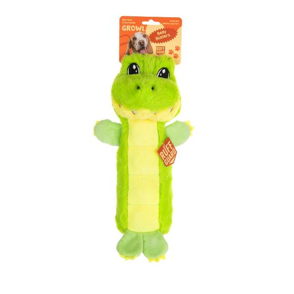 Growl, Belly Busters Gator Dog Toy, GREEN, 30.5CM (12in)