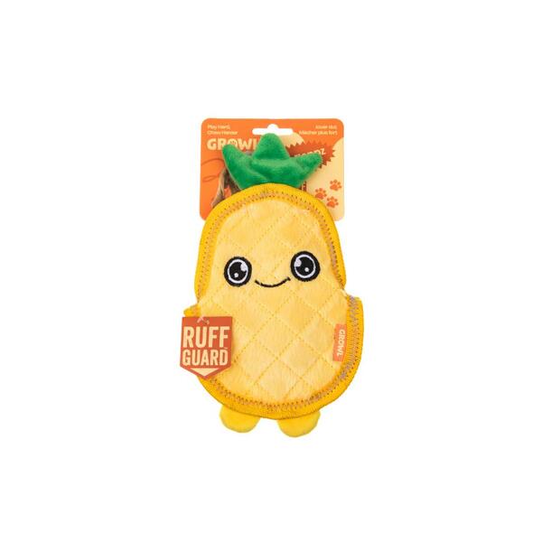 Growl, Flip Floppz Pineapple Dog Toy, YELLOW, 22CM (8.6in)