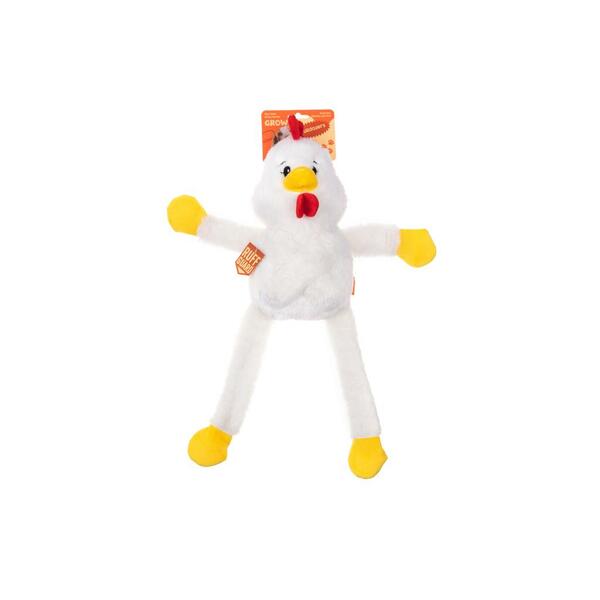 Growl, Pulldozers Chicken Dog Toy, WHITE, 54CM (21.3in)