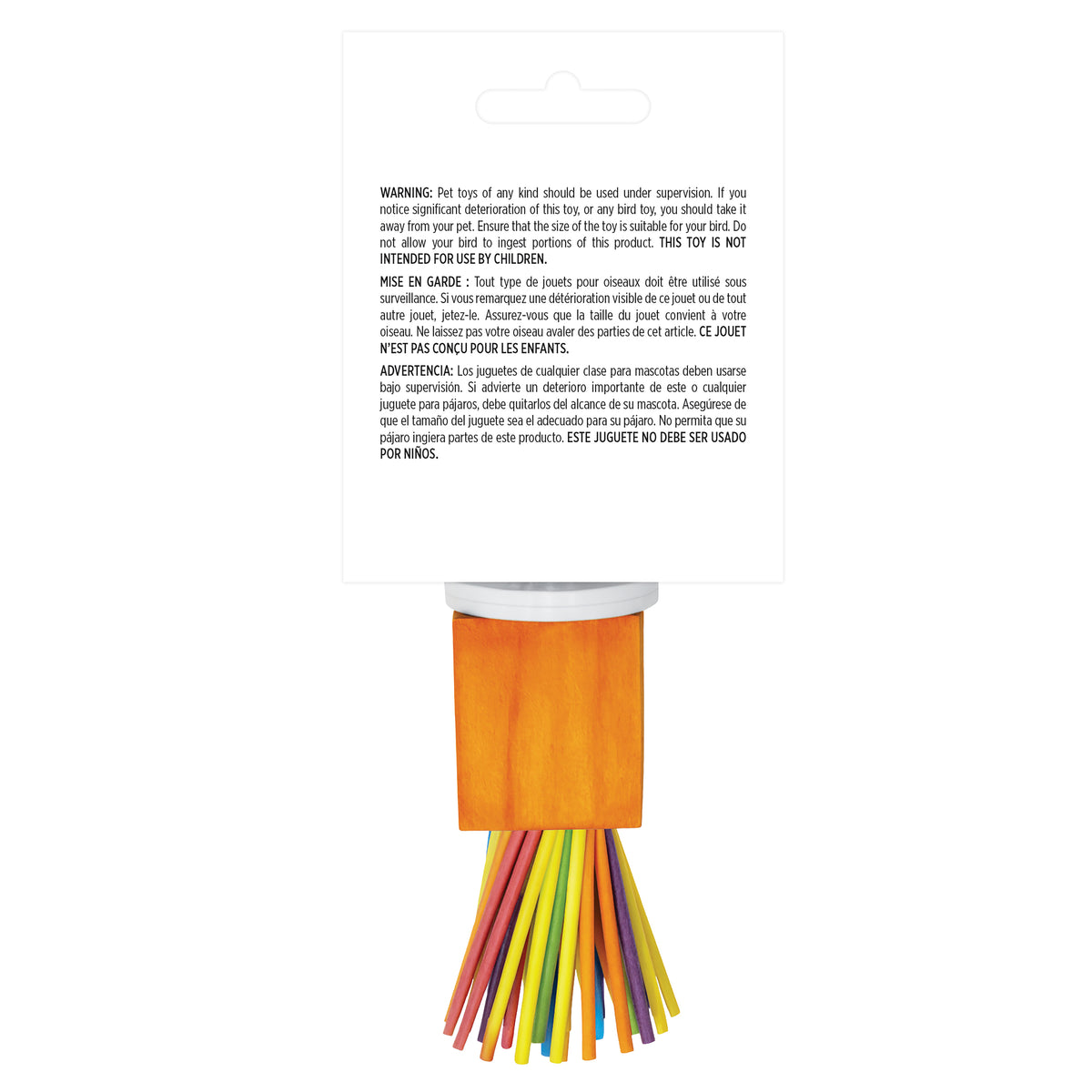 HARI - SMART.PLAY Enrichment Parrot Toy - Rainbow Rocket - 9×4.5×4.5CM (3.5×1.8×1.8in)