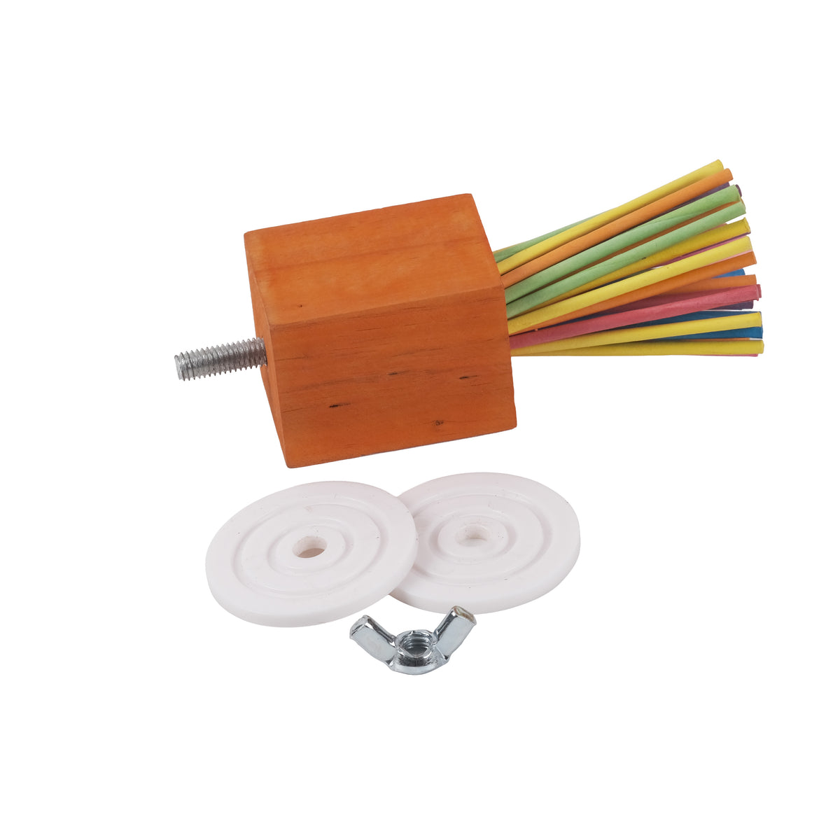 HARI - SMART.PLAY Enrichment Parrot Toy - Rainbow Rocket - 9×4.5×4.5CM (3.5×1.8×1.8in)