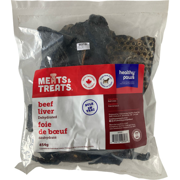 Healthy Paws - Dehydrated BEEF LIVER Dog Treat - 454GM