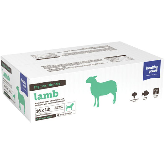 Healthy Paws - Frozen - Big Box Dinner LAMB Dog Food - 16LB
