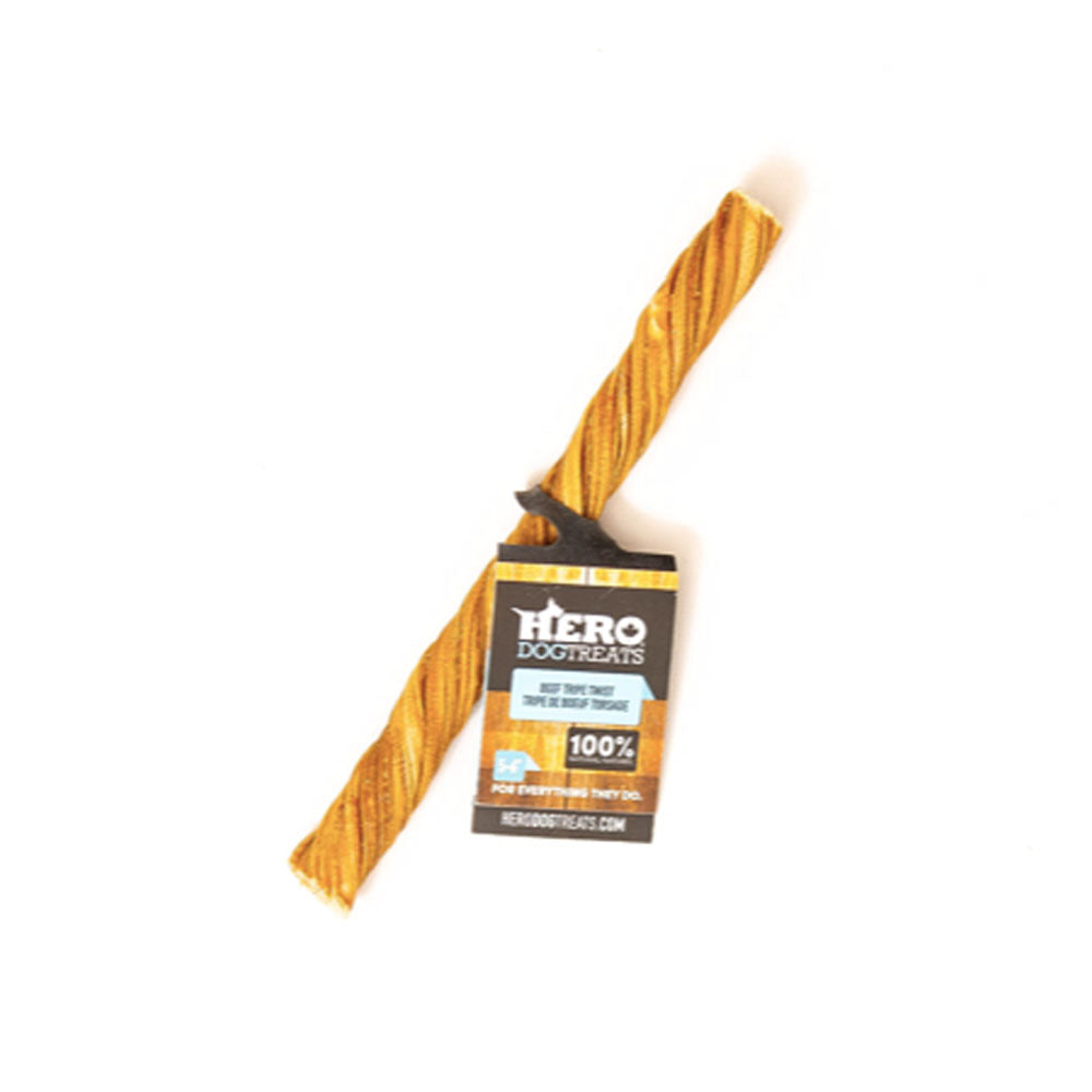 Hero Dog Treats - Beef Tripe Twists Dog Chew - 15CM (6in)
