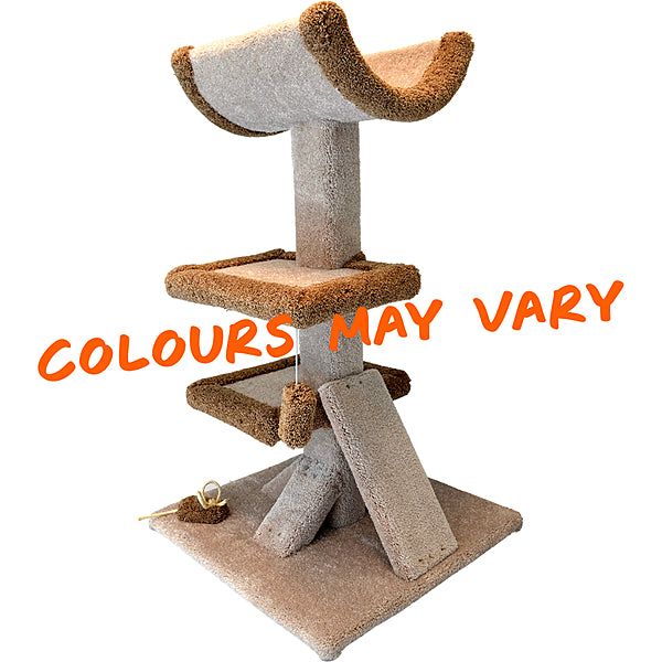 *PREORDER* Herta - Half Pipe Tree 3-Level Cat Scratcher -91.5CM (3ft) High