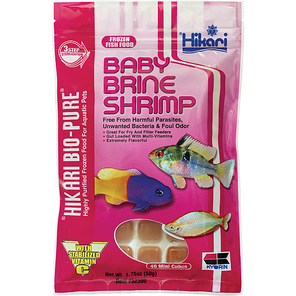 Hikari, FROZEN, Baby Brine SHRIMP for Fish, 50GM (1.75oz)