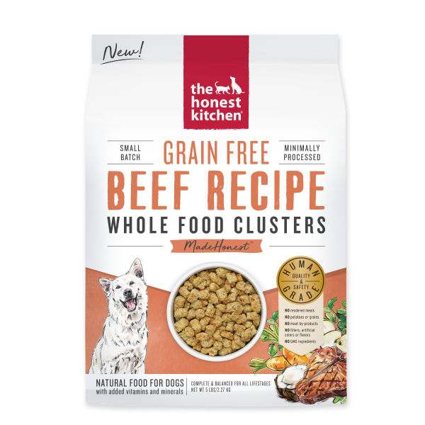 Honest Kitchen, GF Whole Food Clusters BEEF Dry Dog Food, .45KG (1lb)