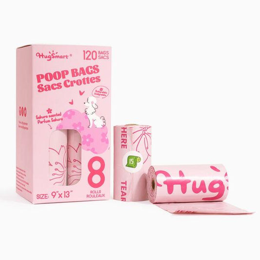Hugsmart - Poop Bags - SAKURA Scented - 8PK
