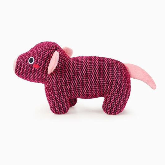 Hugsmart - Fuzzy Farm Friendz Pig Dog Toy